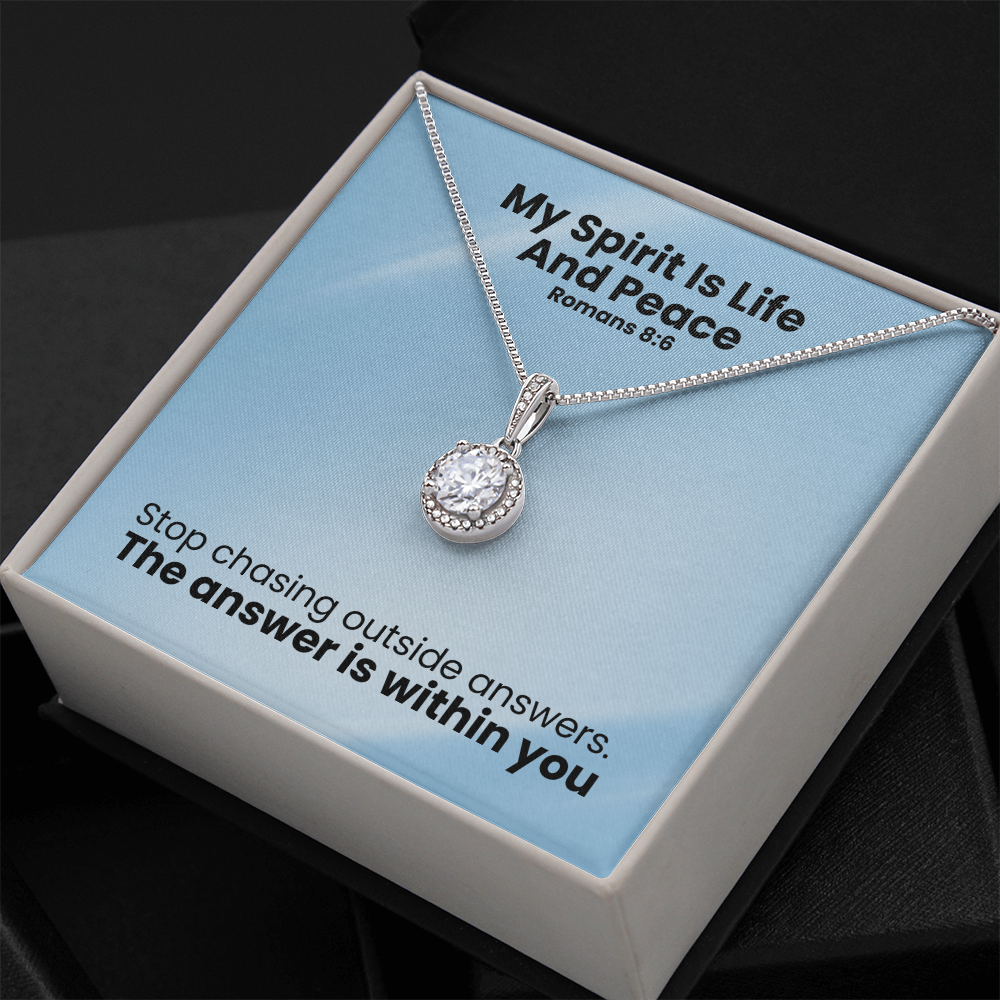 My Spirit Is Life And Peace (Romans 8:6) | Eternal Hope Pendant Necklace