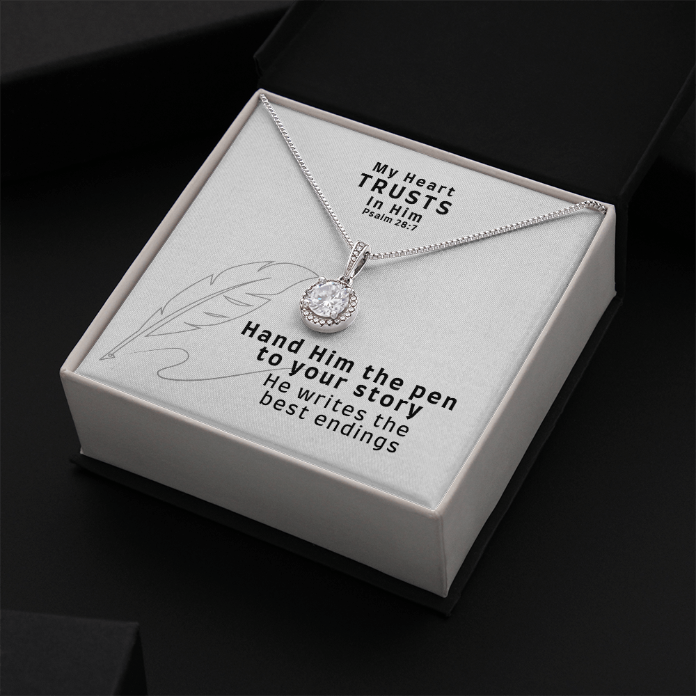 My Heart Trusts In Him (Psalm 28:7) | Eternal Hope Pendant Necklace