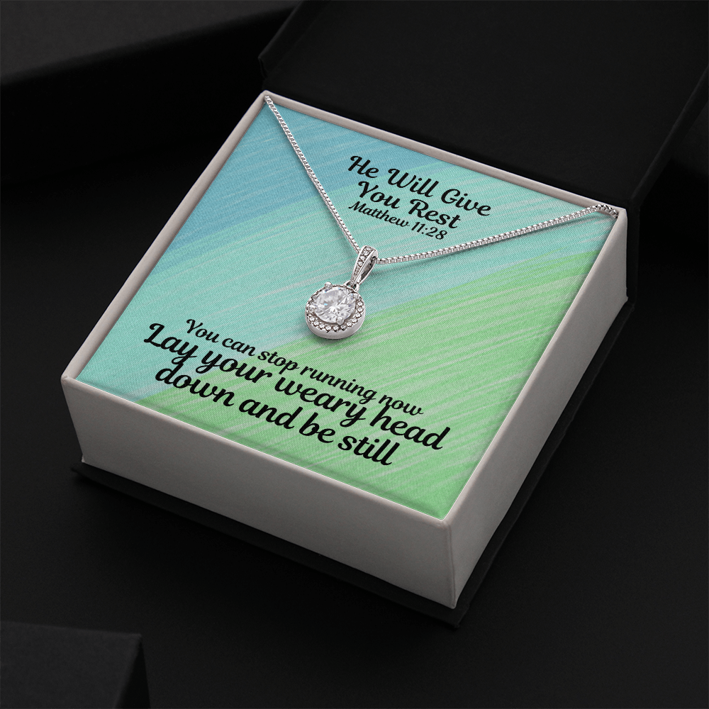 He Will Give You Rest (Matthew 11:28) | Eternal Hope Pendant Necklace