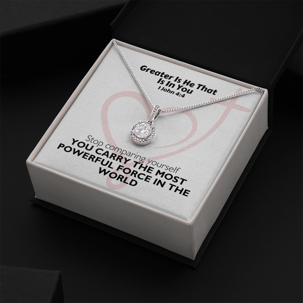 Greater Is He That Is In You (1 John 4:4) | Eternal Hope Pendant Necklace