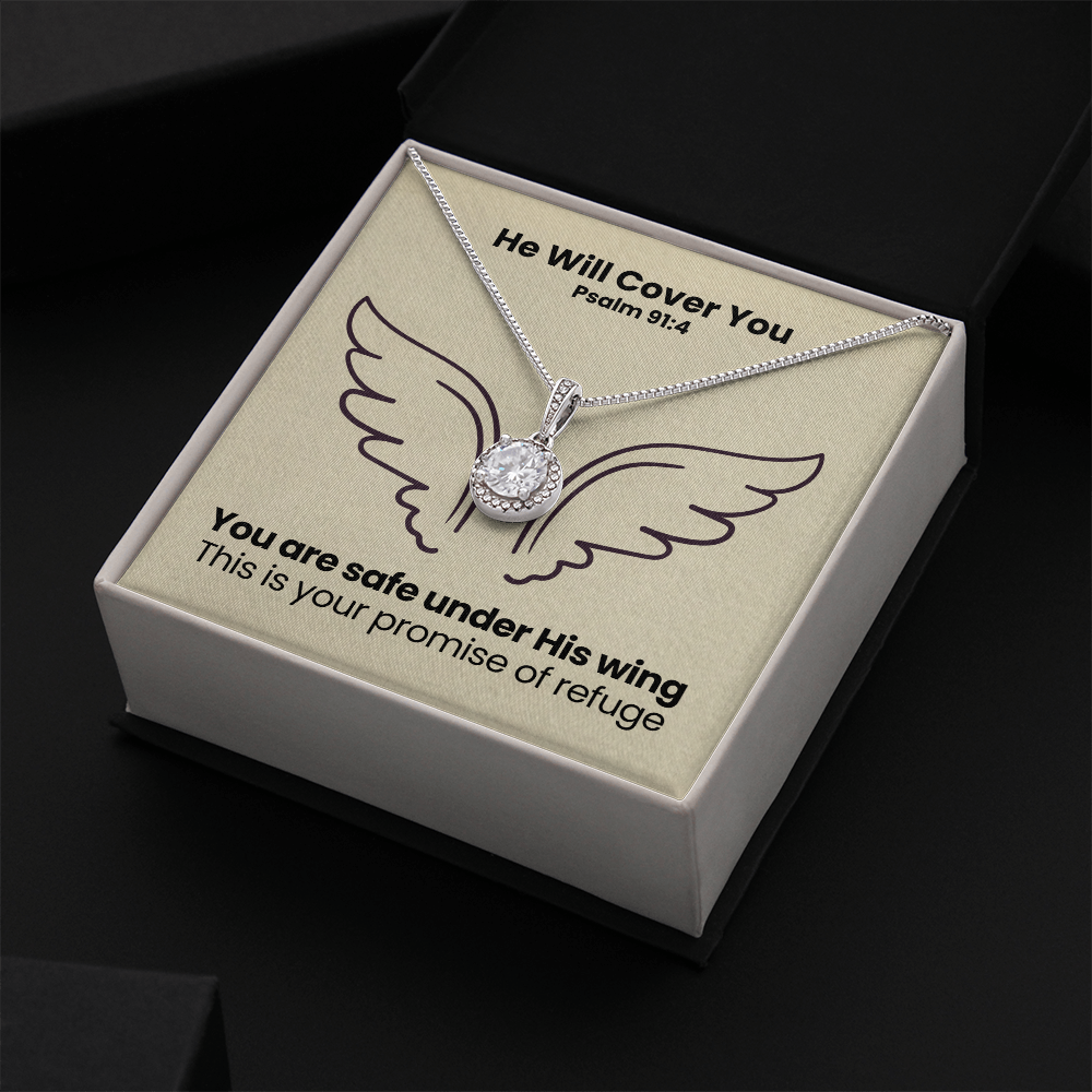He Will Cover You (Psalm 91:4) | Eternal Hope Pendant Necklace