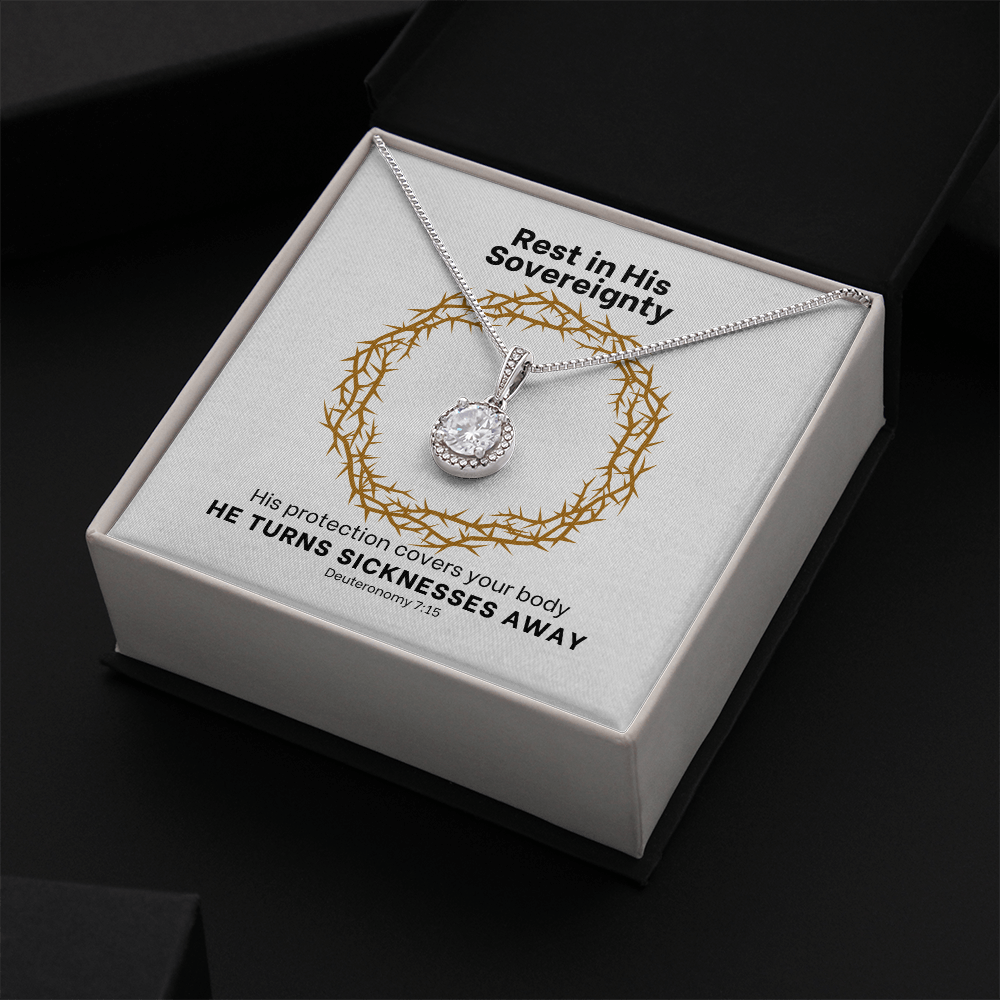 He Turns Sicknesses Away (Deuteronomy 7:15) | Eternal Hope Pendant Necklace
