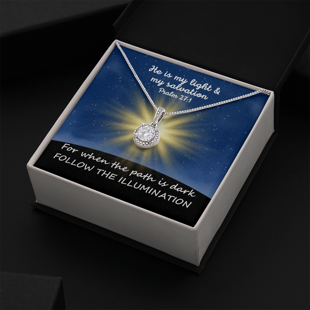 He Is My Light & My Salvation (Psalm 27:1) | Eternal Hope Pendant Necklace