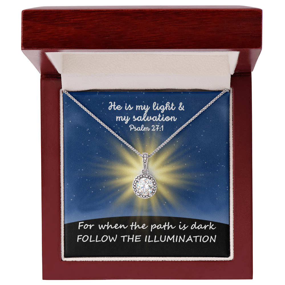He Is My Light & My Salvation (Psalm 27:1) | Eternal Hope Pendant Necklace