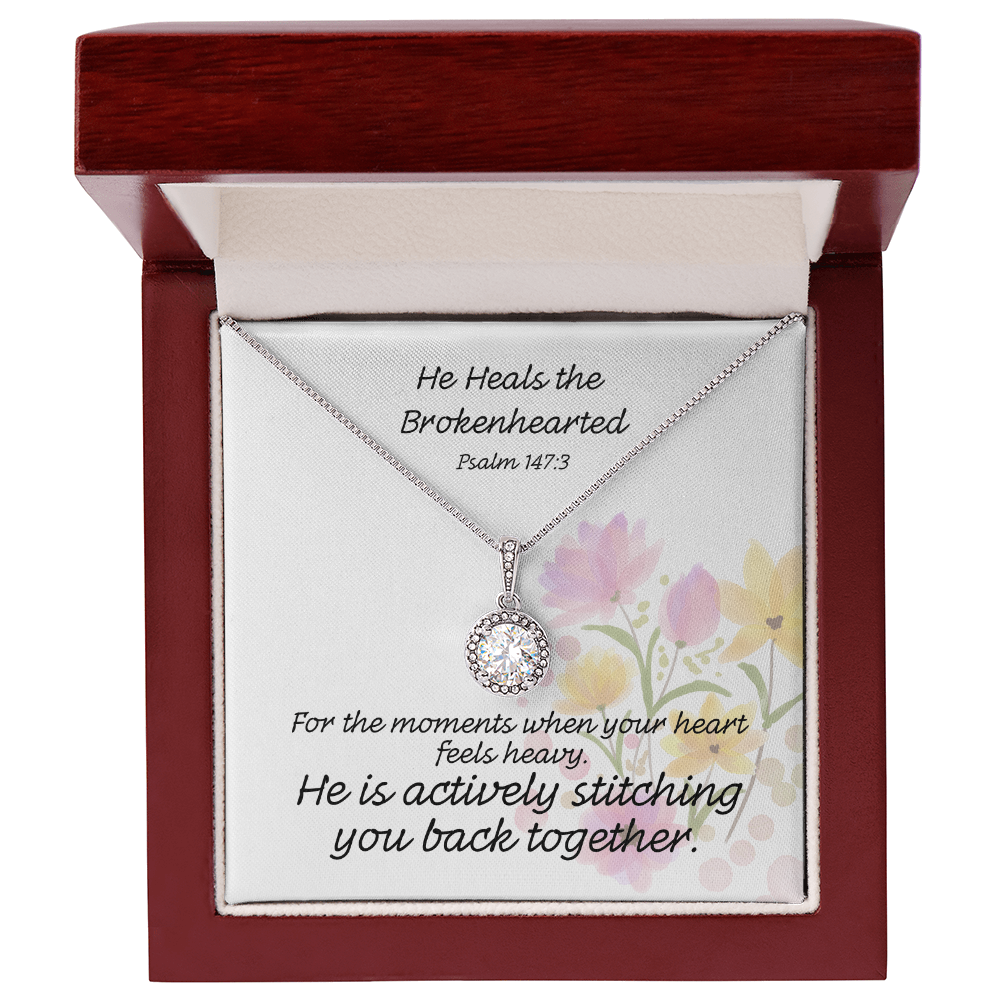 He Heals The Brokenhearted (Psalm 147:3) | Eternal Hope Pendant Necklace