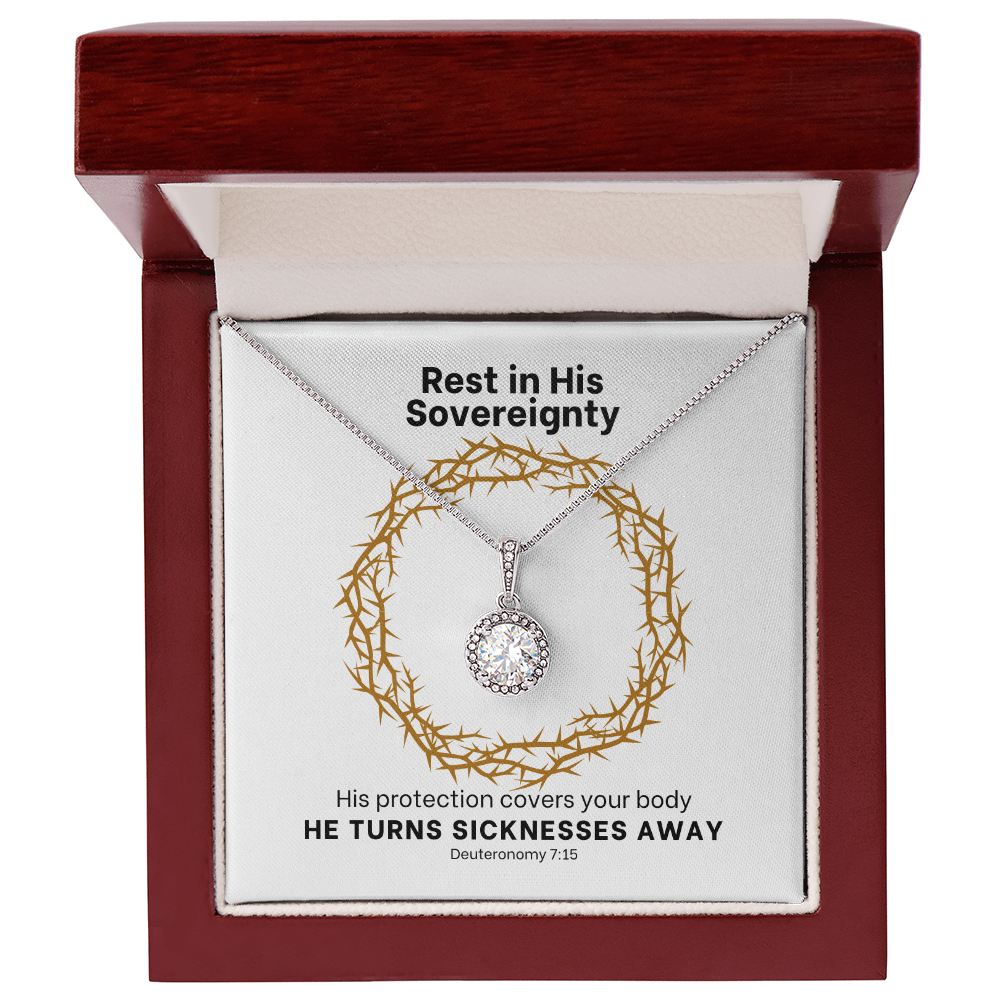 He Turns Sicknesses Away (Deuteronomy 7:15) | Eternal Hope Pendant Necklace