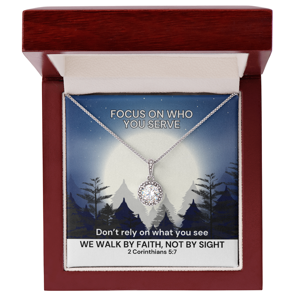 We Walk By Faith, Not By Sight (2 Corinthians 5:7) | Eternal Hope Pendant Necklace