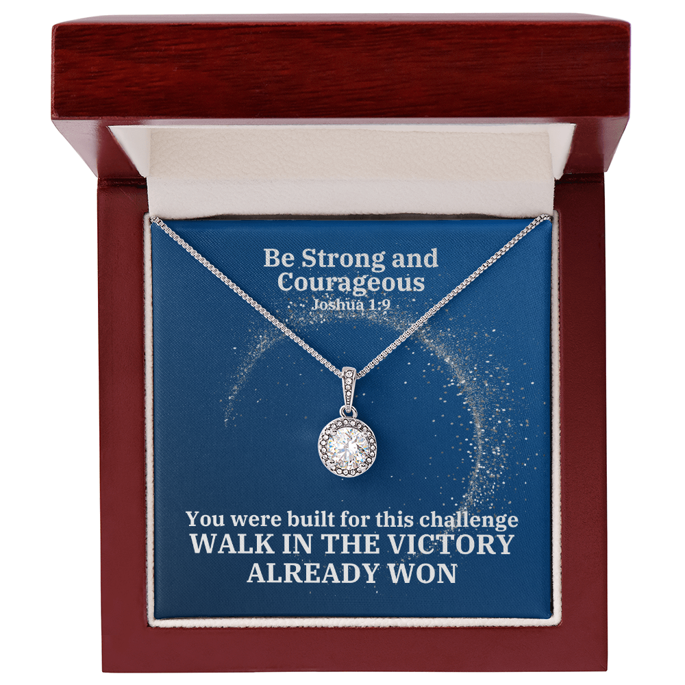 Be Strong And Courageous (Joshua 1:9) | Eternal Hope Pendant Necklace