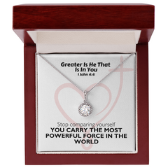 Greater Is He That Is In You (1 John 4:4) | Eternal Hope Pendant Necklace