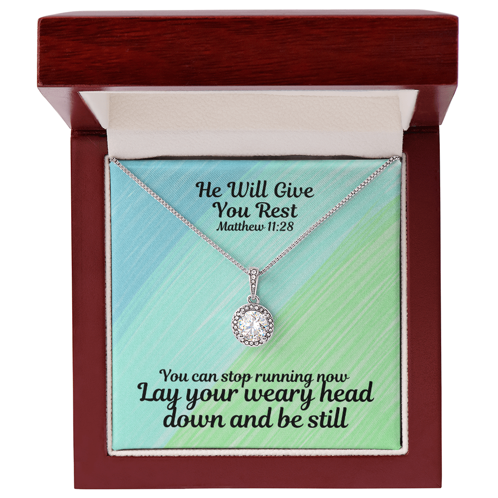 He Will Give You Rest (Matthew 11:28) | Eternal Hope Pendant Necklace