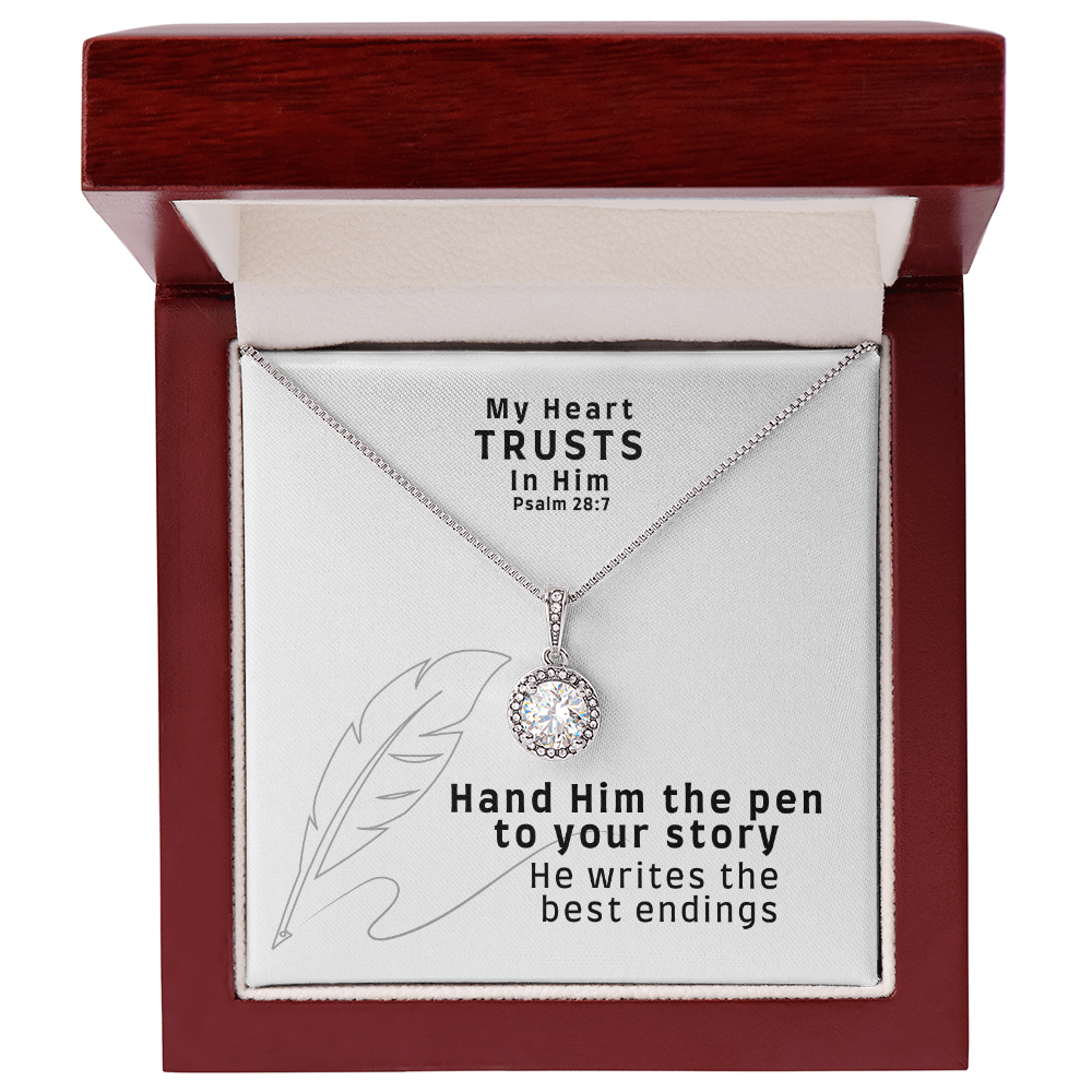 My Heart Trusts In Him (Psalm 28:7) | Eternal Hope Pendant Necklace