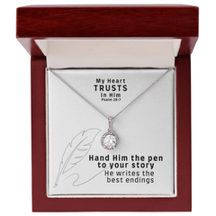 My Heart Trusts In Him (Psalm 28:7) | Eternal Hope Pendant Necklace