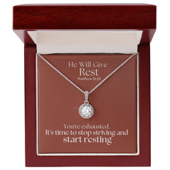 He Will Give  Rest (Matthew 11:28) | Eternal Hope Pendant Necklace