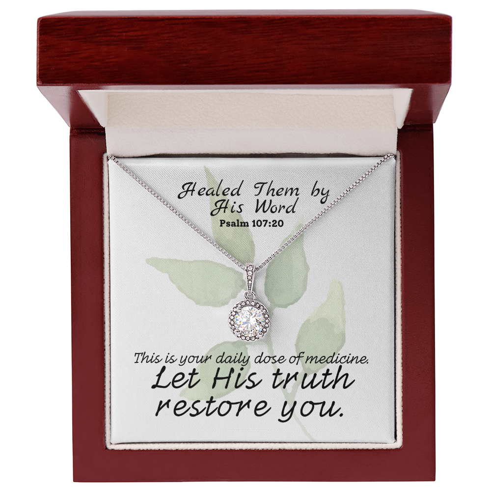 Healed Them By His Words (Psalm 107:20) | Eternal Hope Pendant Necklace
