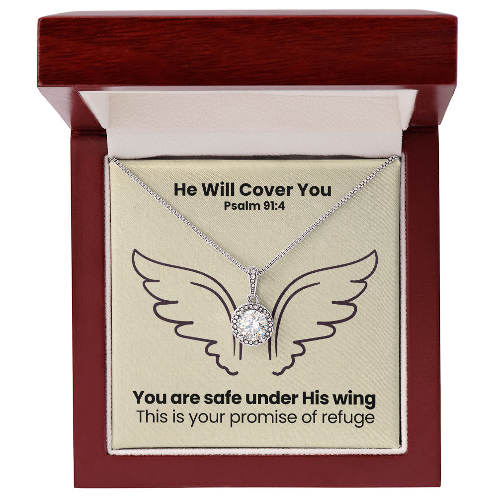 He Will Cover You (Psalm 91:4) | Eternal Hope Pendant Necklace