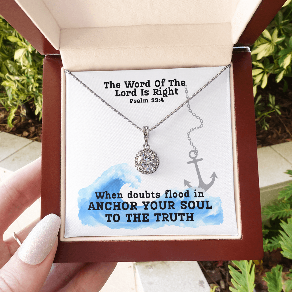 The Word Of The Lord Is Right (Psalm 33:4) | Eternal Hope Pendant Necklace