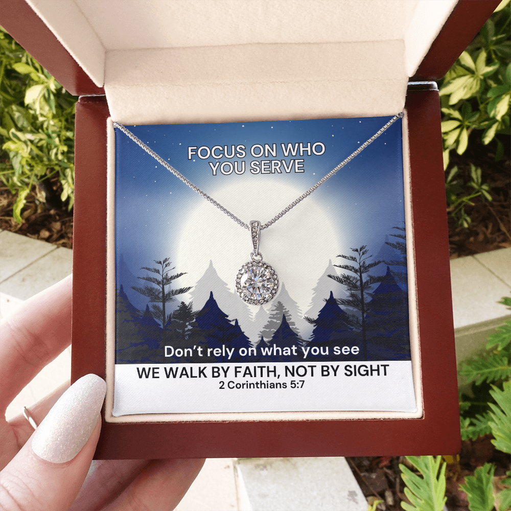 We Walk By Faith, Not By Sight (2 Corinthians 5:7) | Eternal Hope Pendant Necklace