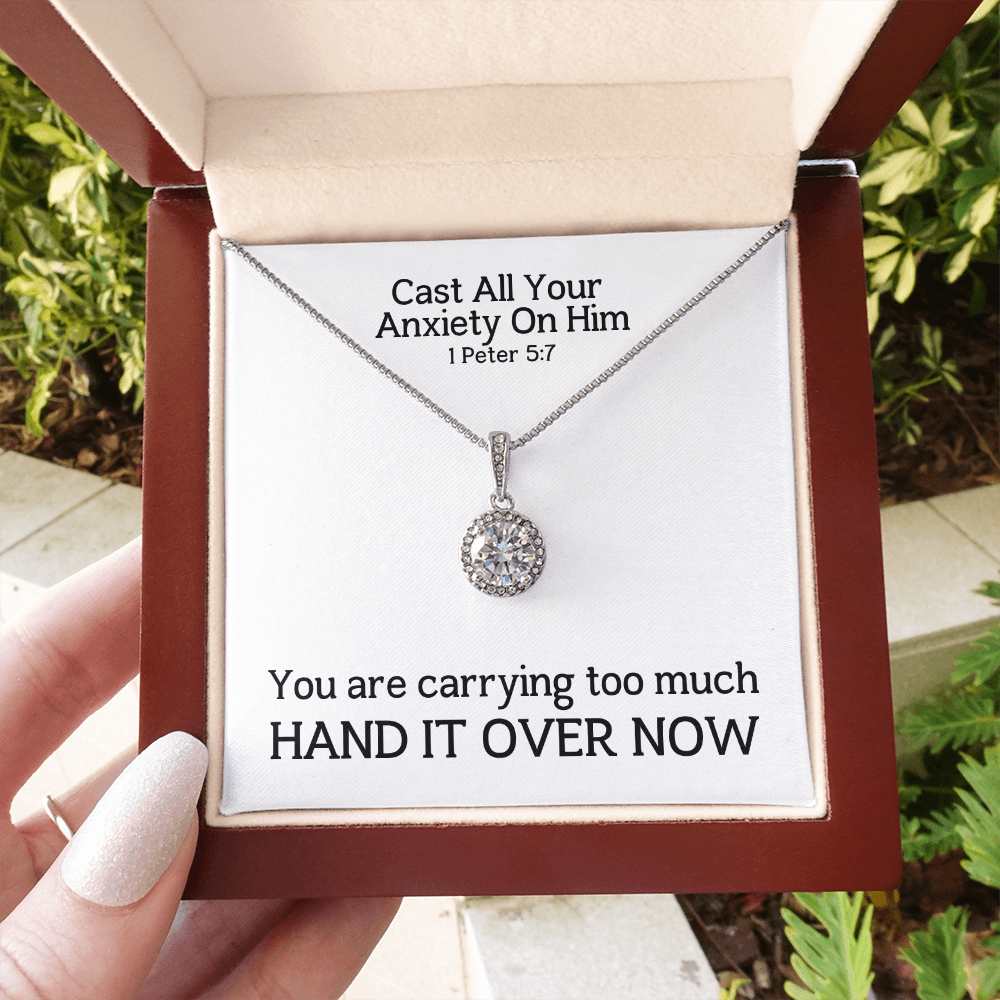 Cast All Your  Anxiety On Him (1 Peter 5:7) | Eternal Hope Pendant Necklace