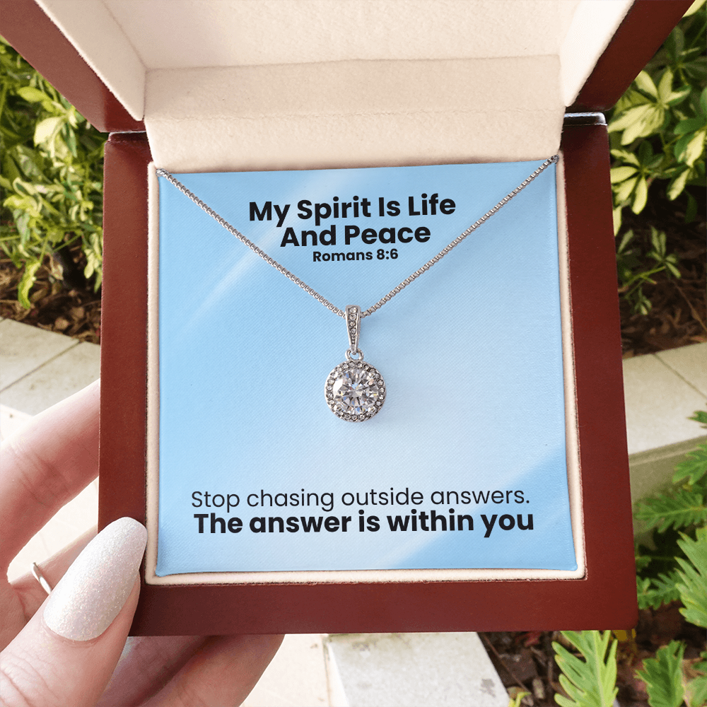 My Spirit Is Life And Peace (Romans 8:6) | Eternal Hope Pendant Necklace