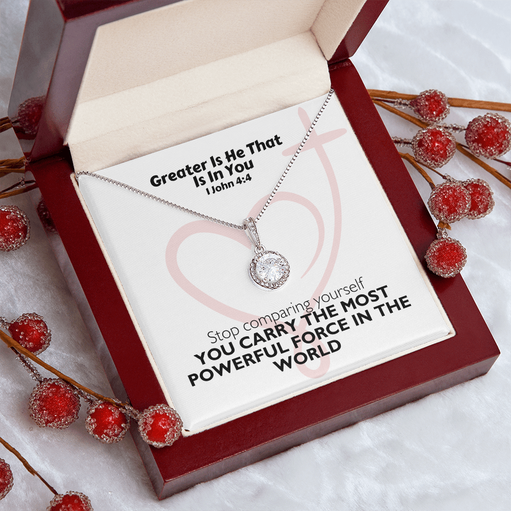 Greater Is He That Is In You (1 John 4:4) | Eternal Hope Pendant Necklace
