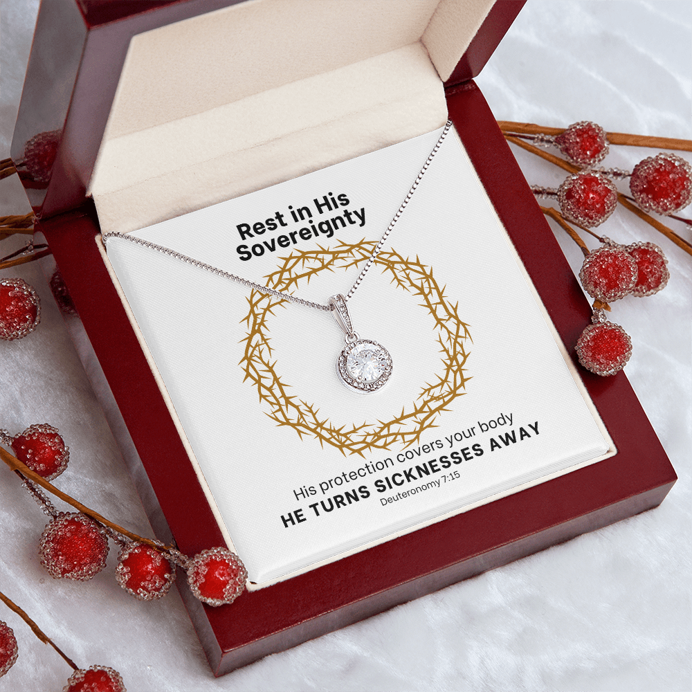 He Turns Sicknesses Away (Deuteronomy 7:15) | Eternal Hope Pendant Necklace