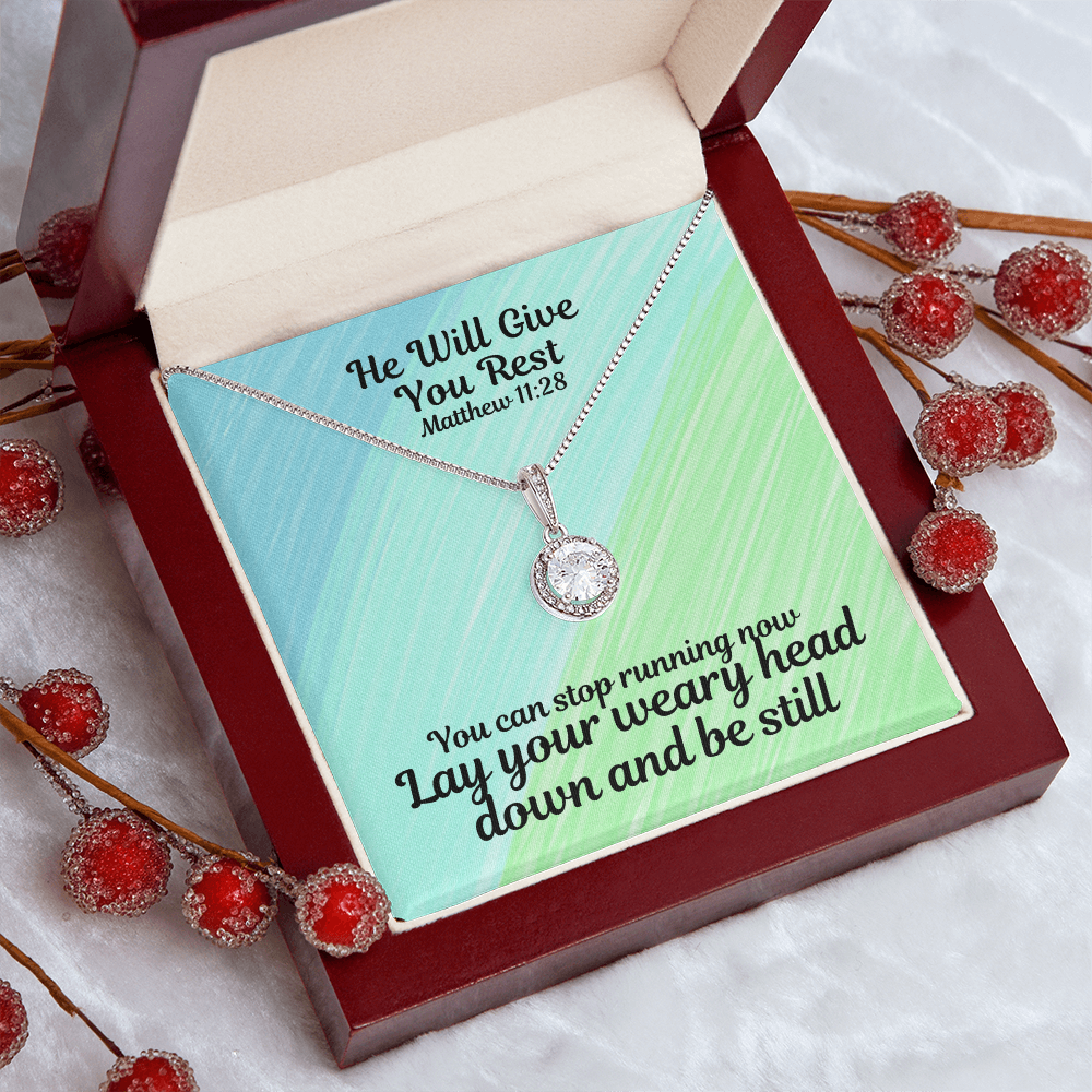 He Will Give You Rest (Matthew 11:28) | Eternal Hope Pendant Necklace