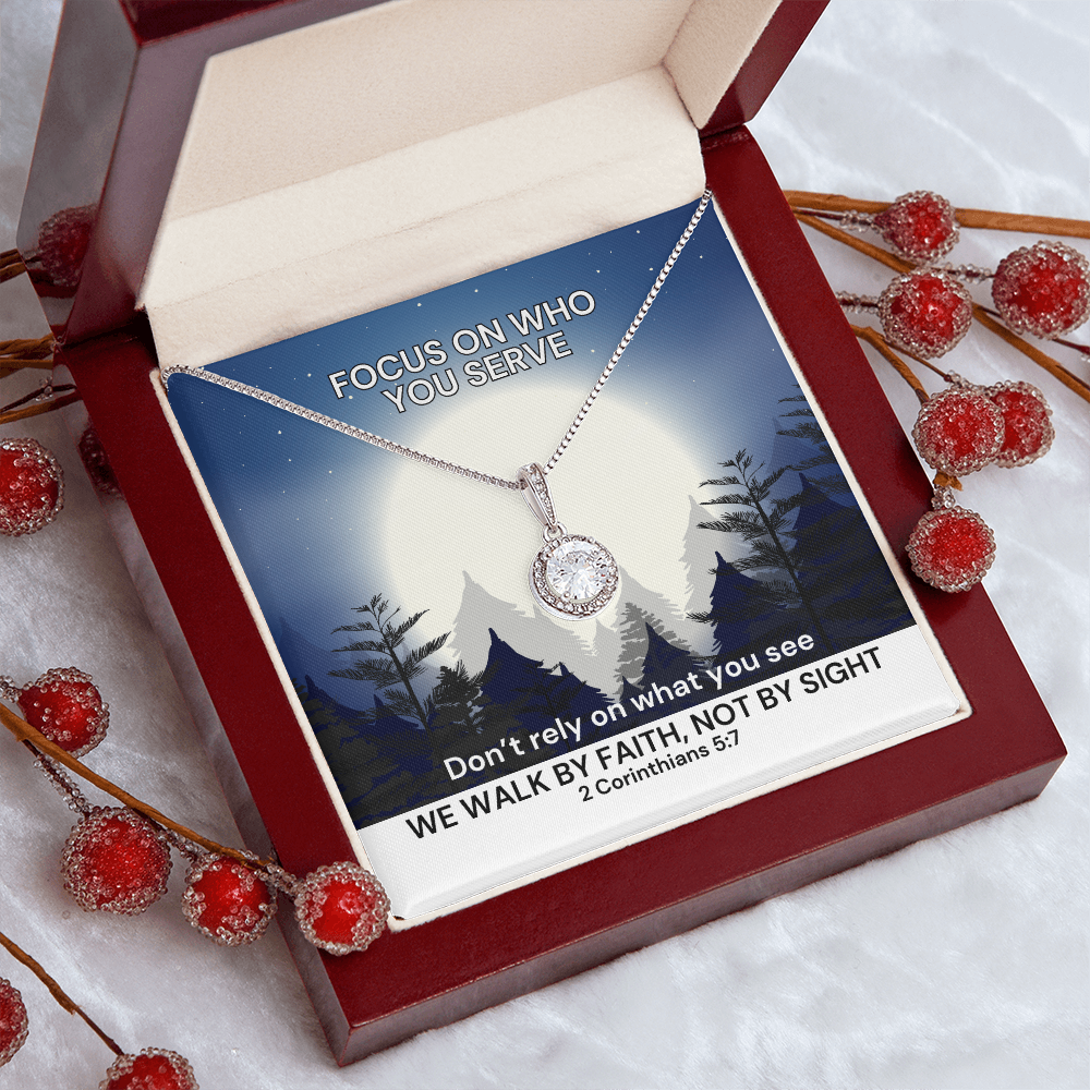 We Walk By Faith, Not By Sight (2 Corinthians 5:7) | Eternal Hope Pendant Necklace