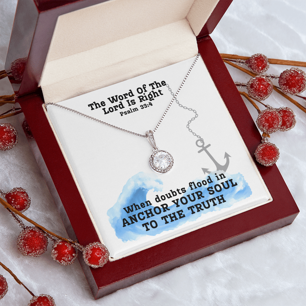 The Word Of The Lord Is Right (Psalm 33:4) | Eternal Hope Pendant Necklace
