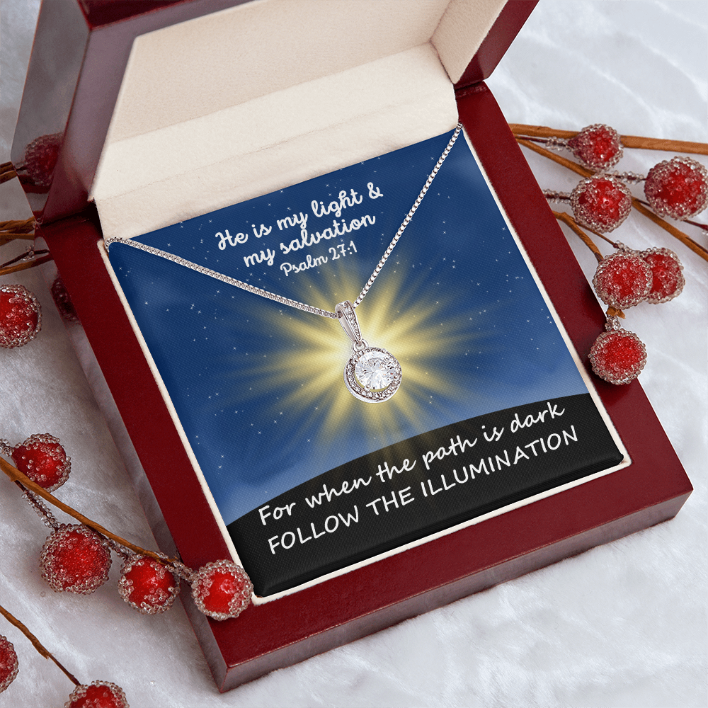 He Is My Light & My Salvation (Psalm 27:1) | Eternal Hope Pendant Necklace