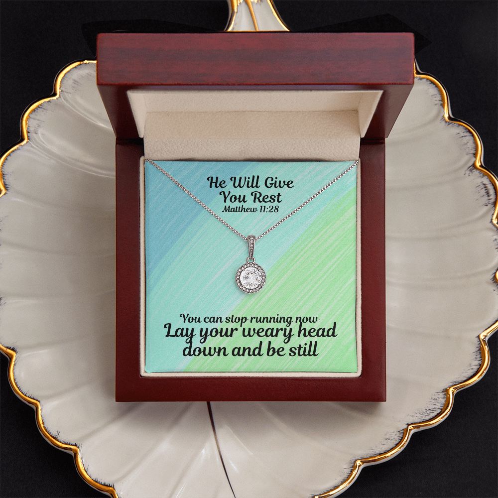 He Will Give You Rest (Matthew 11:28) | Eternal Hope Pendant Necklace