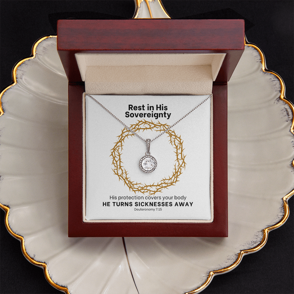 He Turns Sicknesses Away (Deuteronomy 7:15) | Eternal Hope Pendant Necklace