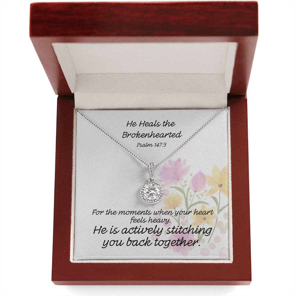 He Heals The Brokenhearted (Psalm 147:3) | Eternal Hope Pendant Necklace