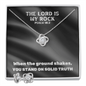The Lord Is My Rock (Psalm 18:2) | Love Knot Necklace & Earring Set