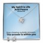 My Spirit Is Life And Peace (Romans 8:6) | Love Knot Necklace & Earring Set