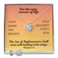 Healing In His Wings (Malachi 4:2) | Love Knot Necklace & Earring Set
