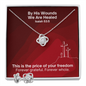 By His Wounds We Are Healed (Isaiah 53:5) | Love Knot Necklace & Earring Set