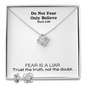 Do Not Fear Only Believe (Mark 5:36) | Love Knot Necklace & Earring Set