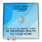 Took Away Sickness (Exodus 23:25) | Love Knot Necklace & Earring Set