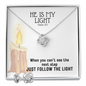 He Is My Light (Psalm 27:1) | Love Knot Necklace & Earring Set