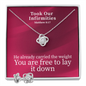 Took Our Infirmities (Matthew :17) | Love Knot Necklace & Earring Set