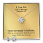 I Can Do All Things (Philippians 4:13) | Love Knot Necklace & Earring Set
