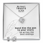 My Heart Trusts In Him (Psalm 28:7) | Love Knot Necklace & Earring Set