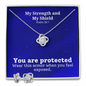 My Strength and My Shield (Psalm 28:7) | Love Knot Necklace & Earring Set