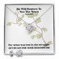 He Will Restore To You The Years (Joel 2:25) | Love Knot Necklace & Earring Set