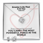 Greater Is He That Is In You (1 John 4:4) | Love Knot Necklace & Earring Set