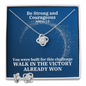 Be Strong And Courageous (Joshua 1:9) | Love Knot Necklace & Earring Set