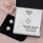 My Heart Trusts In Him (Psalm 28:7) | Love Knot Necklace & Earring Set