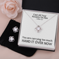 Cast All Your  Anxiety On Him (1 Peter 5:7) | Love Knot Necklace & Earring Set