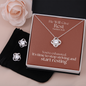 He Will Give  Rest (Matthew 11:28) | Love Knot Necklace & Earring Set