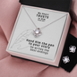 My Heart Trusts In Him (Psalm 28:7) | Love Knot Necklace & Earring Set